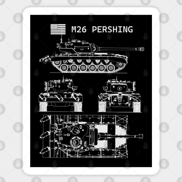 M26 Pershing | World War 2 Tank Sticker by Distant War